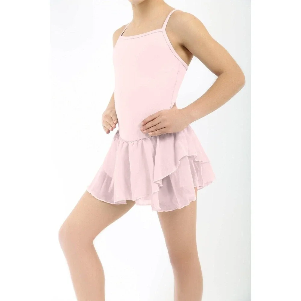 Girls Pink Camisole One Piece Tutu Leotard Dance Ballet Gymnastics 9-10 M READ